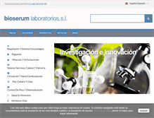 Tablet Screenshot of bioserum.es